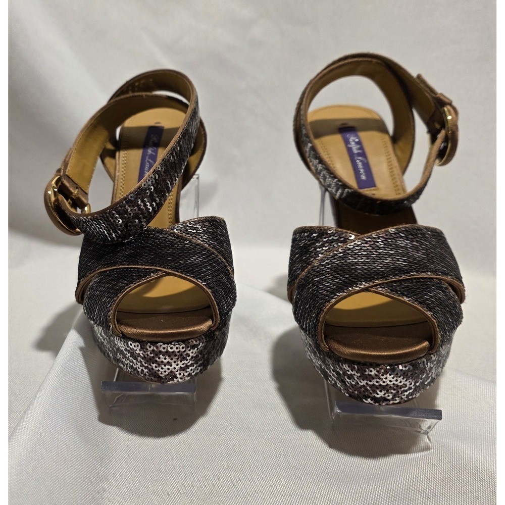 Ralph Lauren Purple Label 800905232002 Women's Kellsie Sequin High Heel. Sz 5.5 - Picture 2 of 16